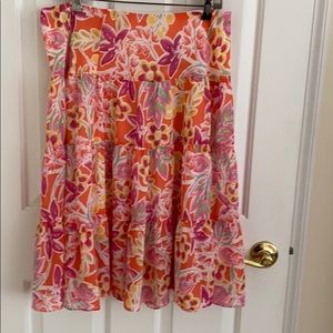 Chaps lined midi skirt